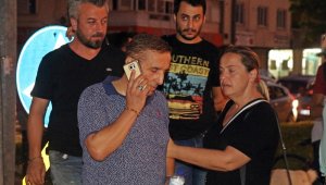 Kaza yapıp şoka giren kocaya eş şefkati