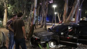 Bir gün önce aldığı otomobil cayır cayır yandı