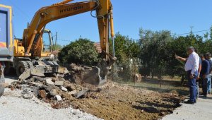 Bozulan grup yolunda bakım-onarım yapılıyor