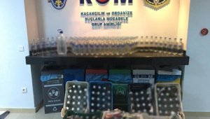 Alanya'da 225 şişe sahte içki ele geçirildi