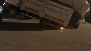 Kamyonet şaha kalktı
