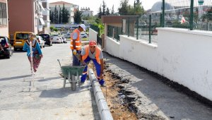 Manavgat Belediyesinden okul yoluna kaldırım