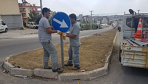 Büyükşehir’den Alanya’da levha çalışması