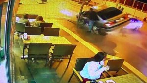 Dehşeti yaşan bisikletli görüntülere inanamadı