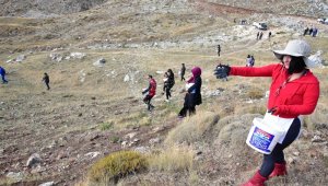 Feslikan Yaylasını gönüllü gençler gübreledi