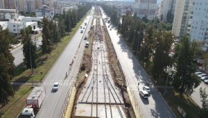3. Etap Raylı Sistem'de raylar döşenmeye başladı