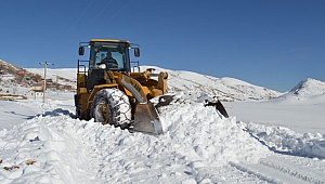 Söbüce’de karla mücadele