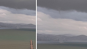 DENİZDE HORTUM KORKUTTU