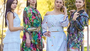 Yaz tekstiline  mankenli tanıtım