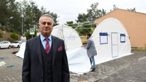 Kemer Belediyesi'nden hastanelere tünel çadırı