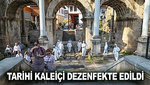 Tarihi semt Kaleiçi dezenfekte edildi