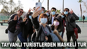 Tayvanlı turistlerden maskeli tur