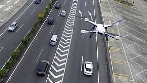 Trafik drone  ile denetlendi