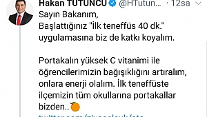 Tütüncü'den  portakal sözü