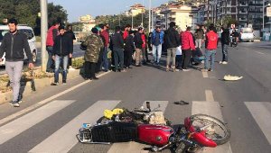 Alanya'da otomobille motosiklet çarpıştı: 1 yaralı 