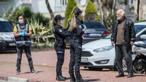 Antalya'da polisten sıkı koronavirüs tedbirleri denetimi
