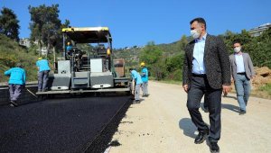 Başkan Yücel asfalt çalışmalarını inceledi