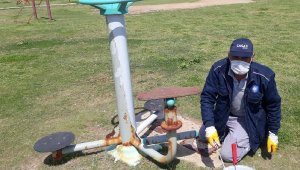 Büyükşehir ziyaretçi girişine kapalı parkları bakıma aldı