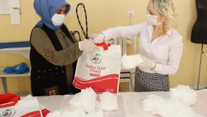 Elmalı'da maske üretimine başlandı