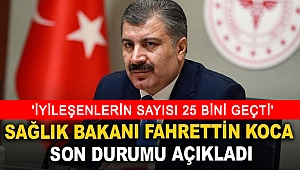  'İyileşenlerin sayısı 25 bini geçti'