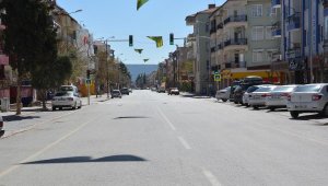 Korkuteli sokaklarına sessizlik hakim