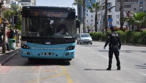 Otobüslere koronavirüs denetimi