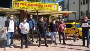 Taksicilere maske, dezenfektan ve eldiven