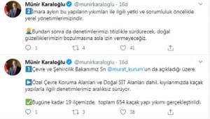 654 kaçak yapı yıkıldı, 1049'u daha yıkılacak