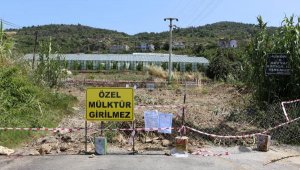 Alanya'da 'tapulu alanım' deyip, yolu kapattı