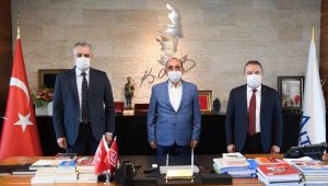 Başkan Esen, Böcek ve Başaran'ı ağırladı