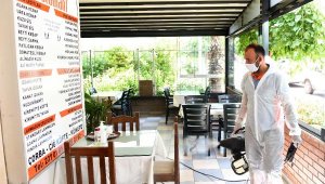 Restoran ve lokantalar dezenfekte ediliyor