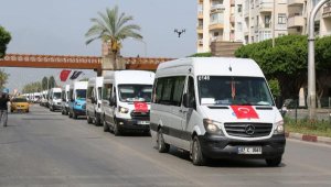 Türk bayraklı yardım konvoyu