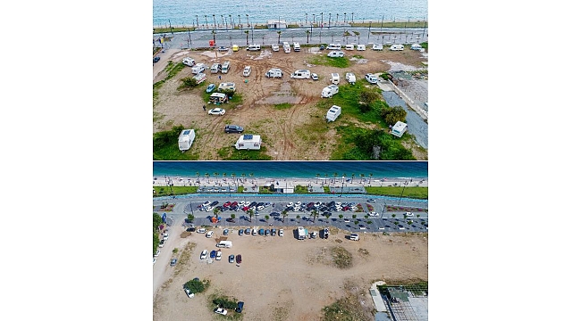 Antalya'da karavanlar şikayet üzerine araziden çıkartıldı
