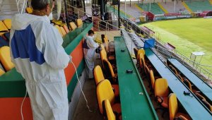Bahçeşehir Okulları Stadyumu'nda dezenfeksiyon