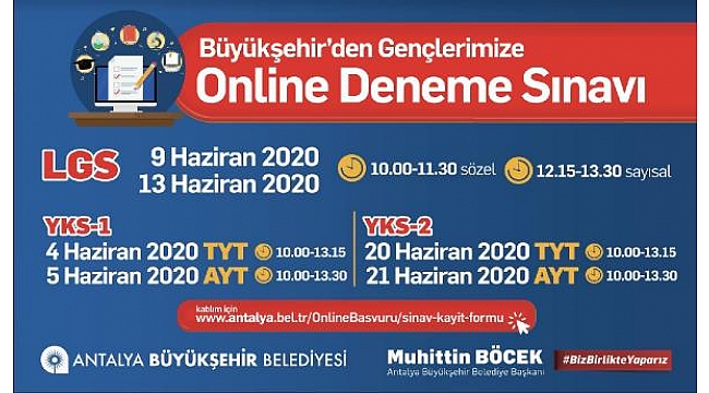 Büyükşehir'den öğrencilere online sınav desteği