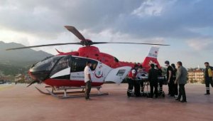 İlk helikopter minik Hamza için havalandı