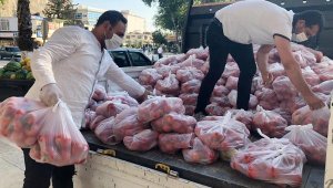 Karantina bölgesine gıda yardımı