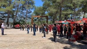 Kaş'ta orman yangını tatbikatı