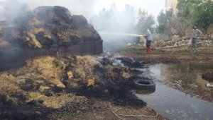 Saman balyaları yandı