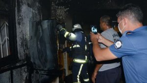 Serik'te ev yangını