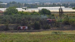 Serik'te makilik alanda yangın