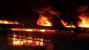 Serik'te soğuk hava ve paketleme tesisinde yangın - Yeniden