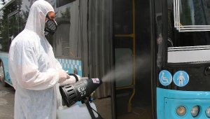 Toplu ulaşım araçlarında dezenfekte sürüyor