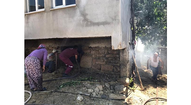 Yemek pişirilen ateş samanlığı yaktı