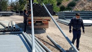 2 ayda çiftçiye 23 kilometrelik sulama borusu desteği
