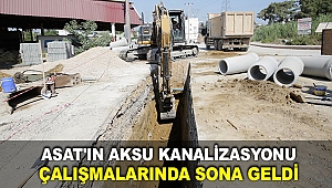 ASAT'ın Aksu kanalizasyonu çalışmalarında sona geldi