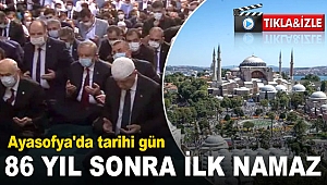 Ayasofya'da tarihi gün