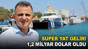 Süper yat geliri 1,2 milyar dolar oldu