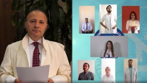 Tıp fakültesi öğrencilerinden online 'Hipokrat Yemini'