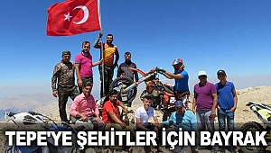 Uyluk Tepe'ye şehitler için bayrak